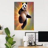 Bonne danse Panda | AI Art Poster (Bureau à domicile)