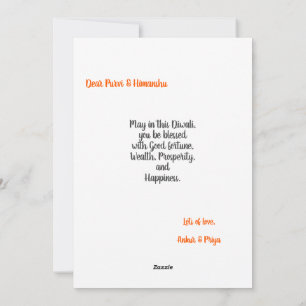 Bonne Diwali Salutation Diya Chakra Carte de vacan