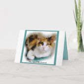 Bonne Dixième Anniversaire Calico Carte de chat (Dos)