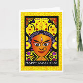 Bonne Dussehra, Carte de voeux de déesse Durga (Devant)