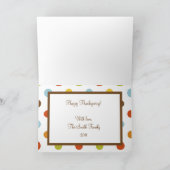 BONNE écriture pliée Verse carte Thanksgiving (Intérieur)