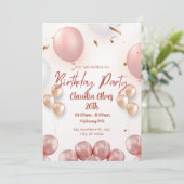 Bonne et élégante invitation à l'anniversaire. (Debout devant)