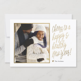 Bonne et saine Carte photo du Nouvel An