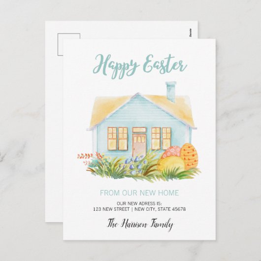 Bonne Faire-part de Pâques (Devant / Derrière)