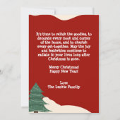 Bonne famille avec chien Noël Carte de vacances (Dos)