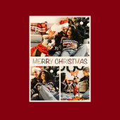 Bonne famille avec chien Noël Carte de vacances