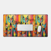 Bonne famille de chats colorés (Clavier et souris)