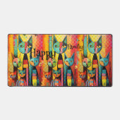 Bonne famille de chats colorés (Recto)