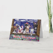 Bonne ferme animal drôle carte de Noël (Devant)