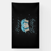 Bonne Fête Bébé Bleu Bannière Vinyle 6x10 (Verticale)