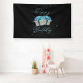 Bonne Fête Bébé Bleu Bannière Vinyle 6x10 (Insitu)