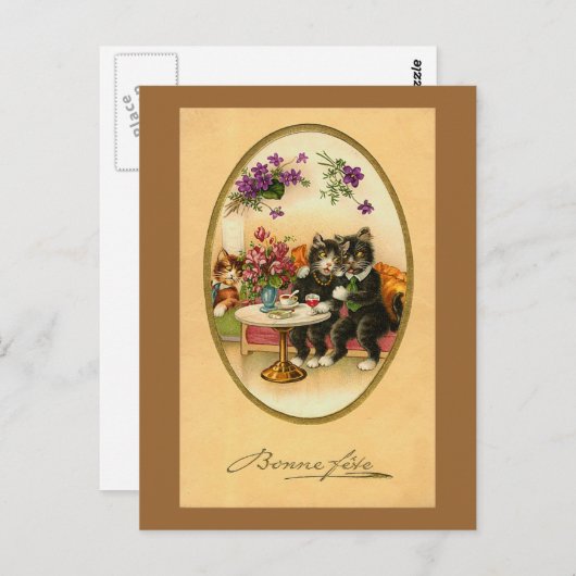 Bonne Fete Briefkaart (Voorkant / Achterkant)