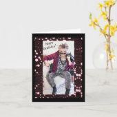 Bonne fête d'anniversaire à la carte de voeux d'en (Fleur jaune)