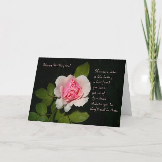 Bonne fête d'anniversaire avec carte de Rose (Devant)