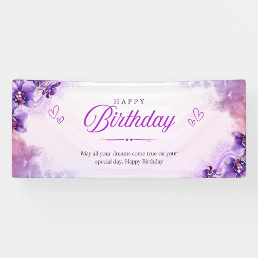 Bonne fête d'anniversaire Bannière (Horizontal)