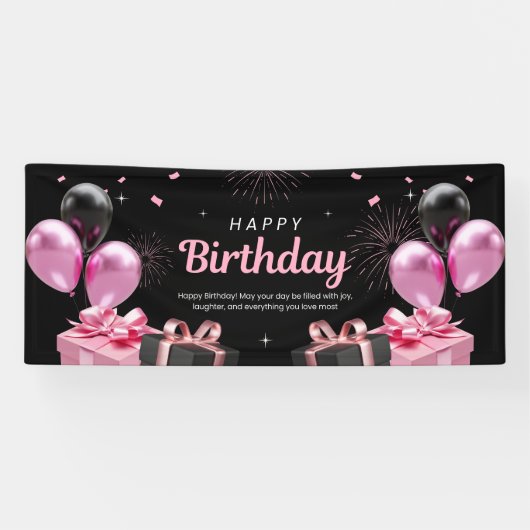 Bonne fête d'anniversaire Bannière (Horizontal)