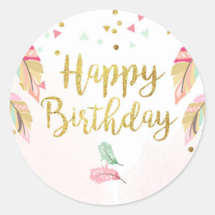 Bonne fête d'anniversaire Favoriser Tags Sticker P