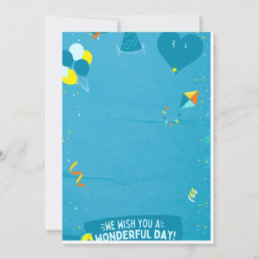 Bonne fête d'anniversaire Invitation (Dos)