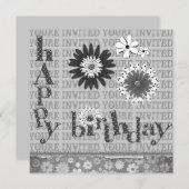 Bonne fête d'anniversaire Invitations (Devant / Derrière)