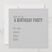 Bonne fête d'anniversaire Invitations (Dos)