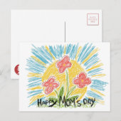 Bonne fête de maman - Fleurs - Carte postale (Devant / Derrière)