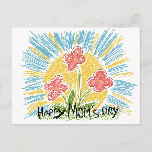 Bonne fête de maman - Fleurs - Carte postale (Devant)