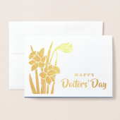 Bonne fête des médecins. Cartes de luxe Real Foil (Devant avec enveloppe)