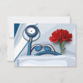 Bonne fête des médecins. Cartes plates Carnation r (Devant)