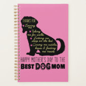 Bonne fête des mères à la meilleure maman de chien (Devant)