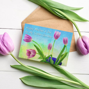 Bonne fête des mères à ma soeur Carte de voeux