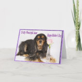 Bonne fête des mères à ma tante carte de chien (Devant)