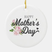 Bonne fête des mères aux roses roses | Ornement (Dos)