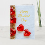 Bonne fête des mères avec Golden Foil Carte de voe (Recto)