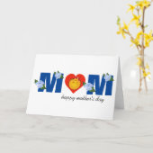 Bonne fête des mères, carte de voeux de maman (Fleur jaune)