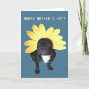 Bonne fête des mères Carte Fleur de Chien de Fer F