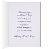 Bonne fête des mères. Carte Fleurs de ressort (Intérieur (Droit))