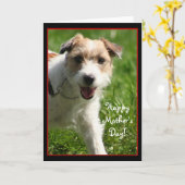 Bonne fête des mères Carte Jack Russell Terrier (Fleur jaune)