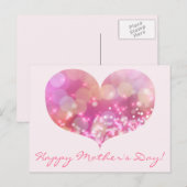 Bonne fête des mères | Carte postale Coeur Parties (Devant / Derrière)