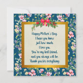 Bonne fête des mères Élégant Carte photo moderne (Dos)