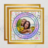 Bonne fête des mères Elégante carte postale modern (Devant / Derrière)