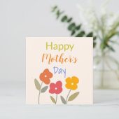 Bonne fête des mères Floral Blooms Carte postale (Debout devant)