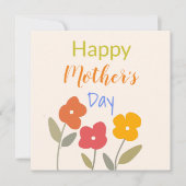 Bonne fête des mères Floral Blooms Carte postale (Devant)