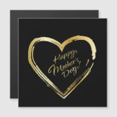 Bonne fête des mères Gold Heart une carte magnétiq (Devant / Derrière)