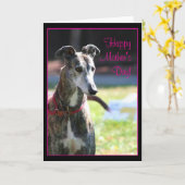Bonne fête des mères Greyhound carte de voeux (Fleur jaune)