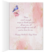 Bonne fête des mères maman Mère Bluebird Art (Intérieur (Droit))