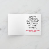 Bonne fête des mères meilleure maman personnalisée (Intérieur)