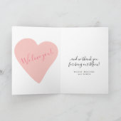 Bonne fête des mères mignonne carte de voeux rose (Intérieur)