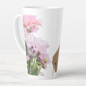 Bonne fête des mères Mug de café floral (Angle gauche)