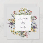 Bonne fête des mères prés carte fleurie (Devant / Derrière)