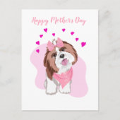 Bonne fête des mères Shih-Tzu avec carte de coeur (Devant)
